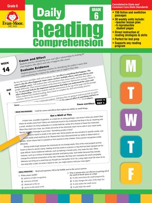 cover image of Daily Reading Comprehension, Grade 6